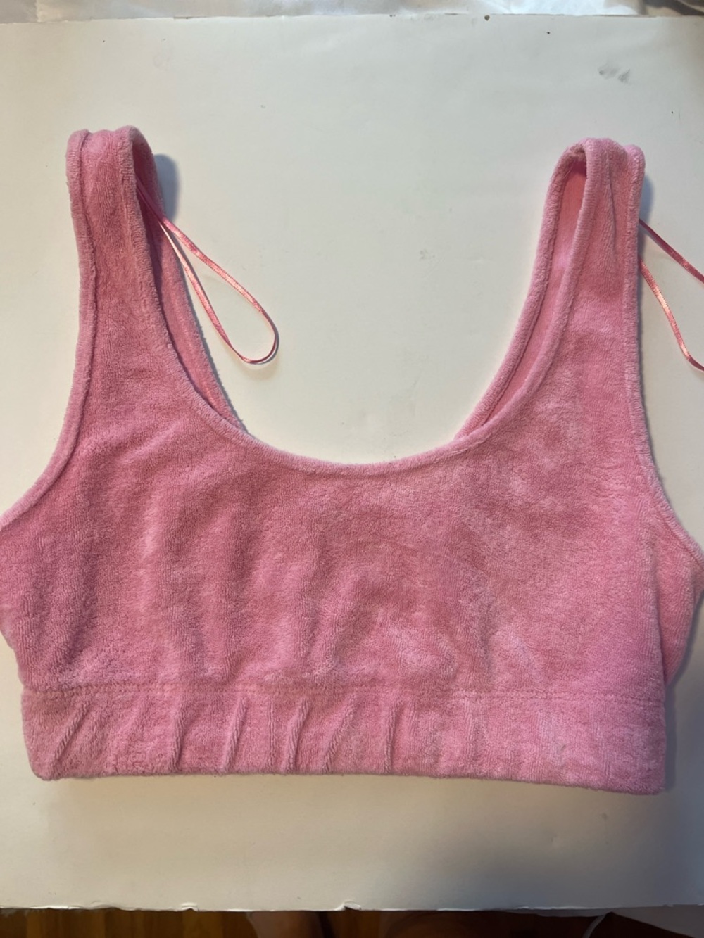 Zara Pink Terry Cloth Bralette